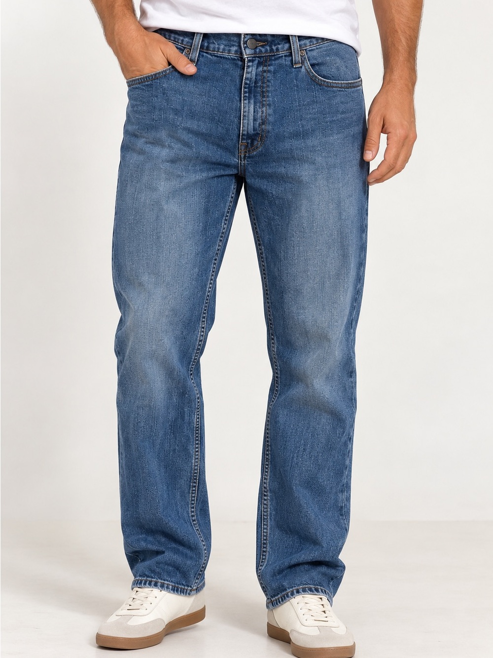 Arizona Jeans Men’s 32x34 Flex Relaxed Straight Leg Blue Denim Jeans